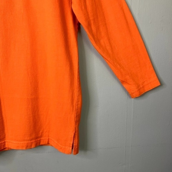 BASIC Editions Vintage 90s Halloween Witch Broom Cat Orange Long Sleeve Tee Sz M - Picture 15 of 16